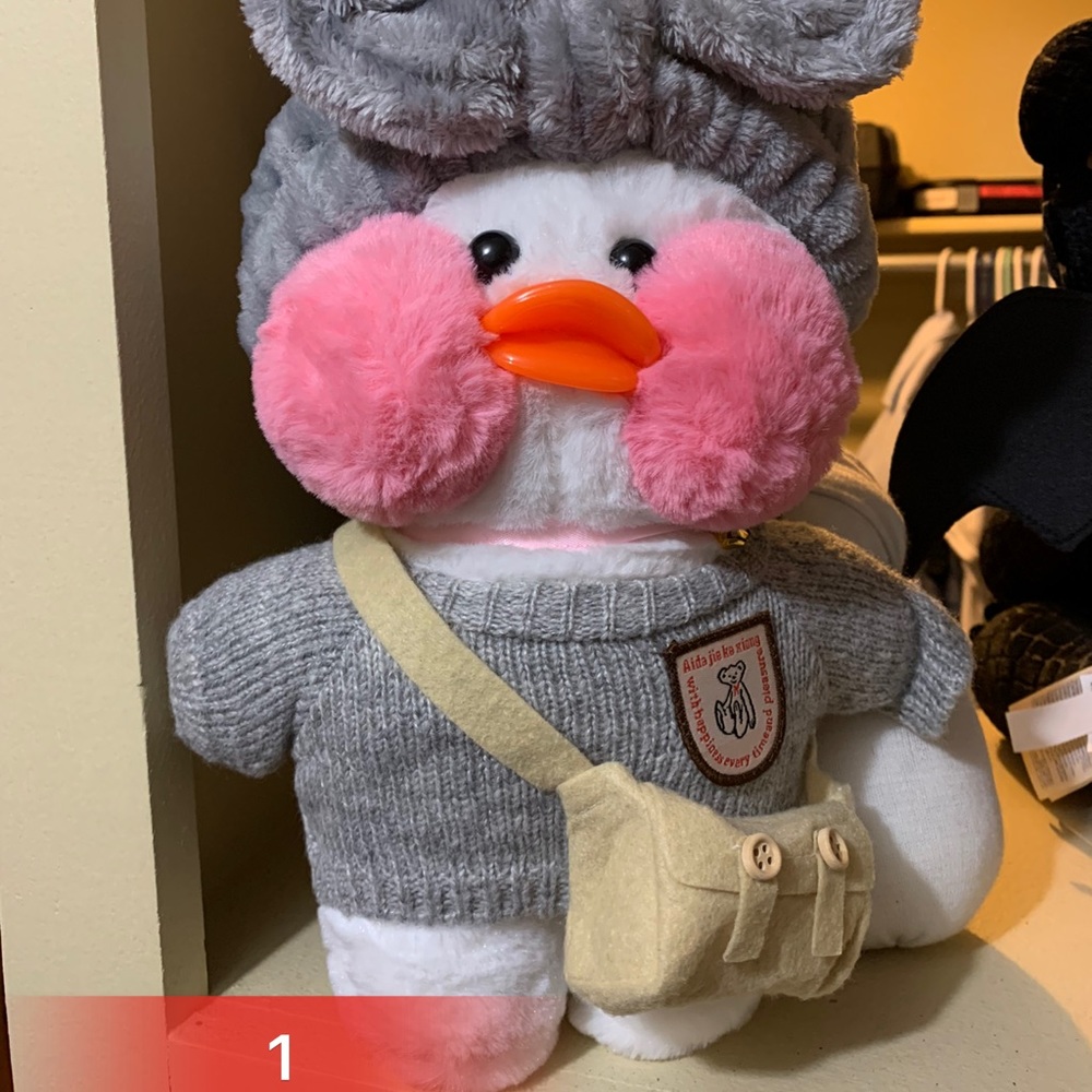 Lalafan duck plush toy size 30cm